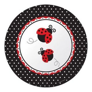 Ladybug 1st Birthday Party Supplies 10.5in Dinner Plates 8pk
