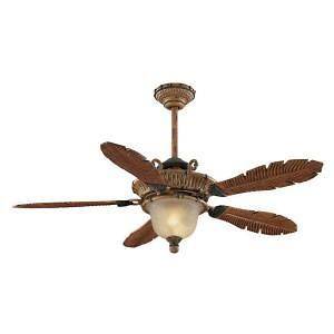 Hampton Bay Tropics 54 in. Weathered Cane Ceiling Fan