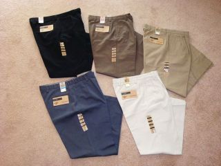 DOCKERS MENS D4 TRUE CHINO RELAXED FIT PLEATED PANTS KHAKIS NWT