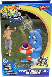 WHAM O Giggle n Splash Dolphin Basketball Sprinkler Water Toy Spray 