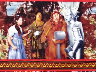   Wizard of Oz Fabric Wicked Witch Castle Flying Monkeys Tin Man Dorothy