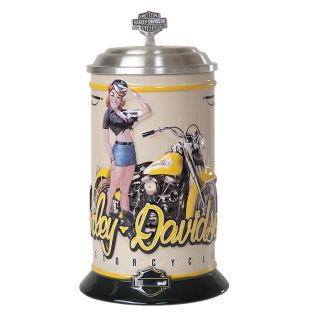 Harley Davidso​n American Beauty Dottie Lidded Beer Stein HDL 18601