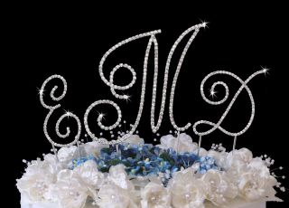 Renaissance Monogram Wedding Cake Topper Initial Letters