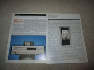 Accuphase DP 70 CD Review, 1987, Articles, 2 pages