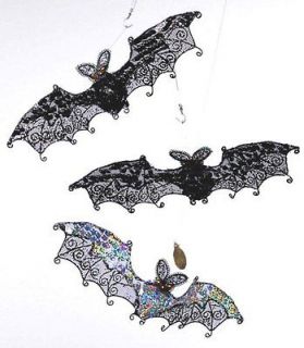 Happy Eerie Halloween Bat Ornaments Set of 3 Katherines Collection