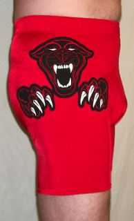 NEW RED BLACK PANTHER PRO WRESTLING GEAR MENS TIGHTS XL