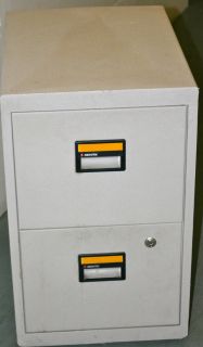Sentry Fireproof File Cabinet, two drawers, lock & key, very good 