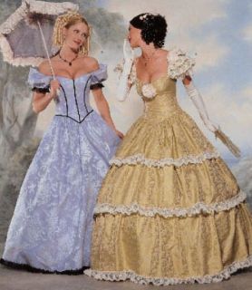   6195 UNCUT SEWING PATTERN Civil War Ball Gown Fancy Dress OOP 18 22