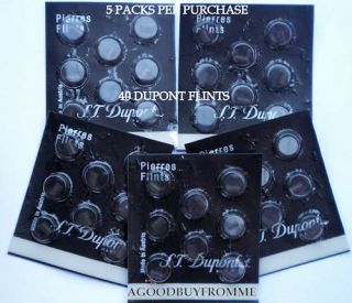 DUPONT ® BLACK LIGHTER FLINTS 5 PACKETS OF 8 SEALED