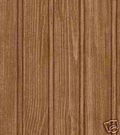 Dusty Walnut Woodgrain Country Bead Board Wallpaper D/R