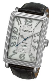 Stuhrling 102AXL Uptown Esquire Automatic White MOP Dial Mens Watch