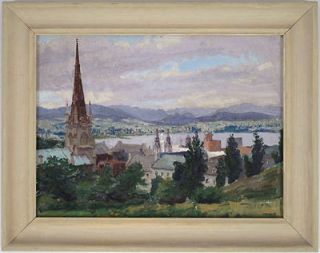 Vintage c.1930’s Canadian Quebec City Impressionist Oil on Panel 