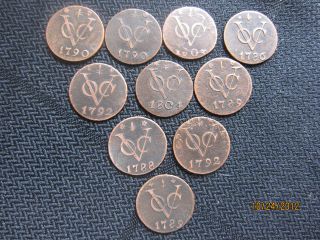 1st New York Penny Dutch Duit Copper East Indies 1,700s A.D. The 