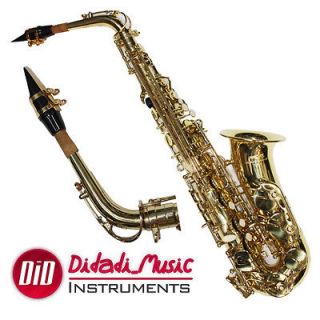On Sale Gold Curved Alto Saxophone Sax Eb Saxofon Outfit Case Student 