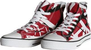 EDDIE VAN HALEN Red High Top Canvas Shoes Sneakers EVH Mens size 11.5