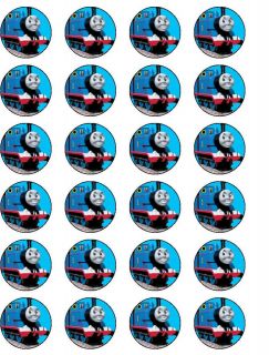 24 x THOMAS THE TANK ENGINE EDIBLE RICE PAPER CAKE TOPPERS