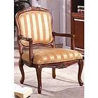 Burnaby Hand Carved Accent Chair in Antique Oak