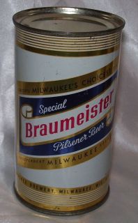 Braumeister Beer~Independe​nt Milwaukee Brewery~Flat Top~Air Filled 