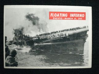 1965 MILITARY TRADING CARD No. 66 WORLD WAR II BULLETIN  FLOATING 