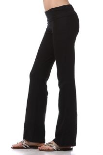 YOGA Pants Basic Long Fitness Foldover Flare Leg S M L