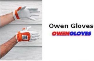Owen Handball Gloves Unpadded White/Orange