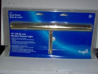 ANGELO ELECTRIC 14 INCH SLIMLINE PICTURE LIGHT BRASS PLATED ADJUSTABLE 