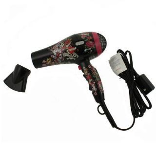   10065 Professional Hair Blow Dryer Vintage Collage Tattoo Style 1800W