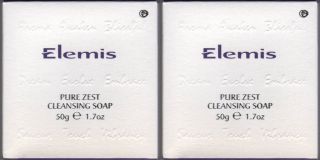 Two 1.7oz 50g Bars of ELEMIS Pure Zest Cleansing Soap