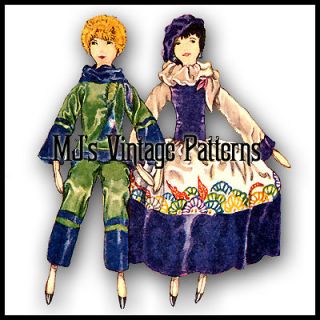 French Boudoir Doll Vintage Pattern #1 ~ Clothes & Doll