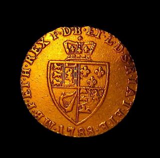   1788 British Half Spade Guinea Gold Coin King George III Gorgeous