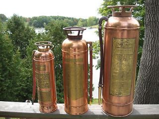 VINTAGE ANTIQUE FIRE EXTINGUISHERS 5 GAL  2.5 GAL & 1.5 GAL MAMA 