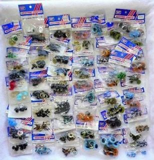 HUGE LOT OVER 250 PCS BEAR OWL FROG TEDDY TOY EYES NOSES IN PACKETS 
