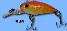 inch mini crankbait #34 bass tackle fishing lures crank bait wobbler 