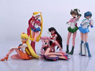 Pretty Soldier Sailor Moon Figures Character Collection Doll 6pcs/set