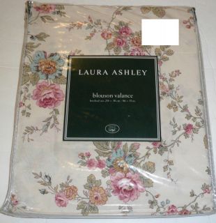   Bovary Cream VALANCE beige pink blue green flower floral NEW NIP
