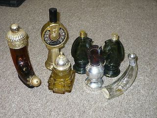 11 VARIOUS EMPTY COLOGNE BOTTLES FOR DECORATION AVON CARS HORSES AND 