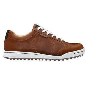 New 2012 Ashworth Cardiff Spikeless Golf Shoes G54214 9.5 Medium Brown