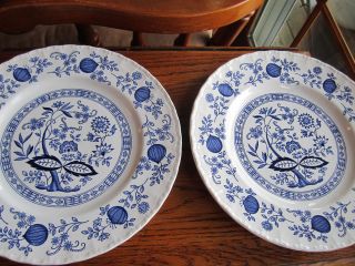 set (s) of 2 Enoch Wedgewood Blue Heritage Dinner Plates