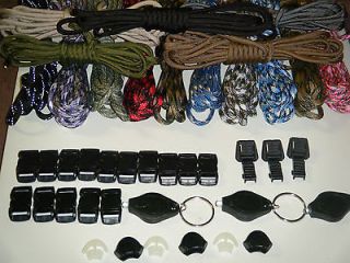 Made in USA 550 type lll Paracord Survival Bracelet Kit 150 FT 15 