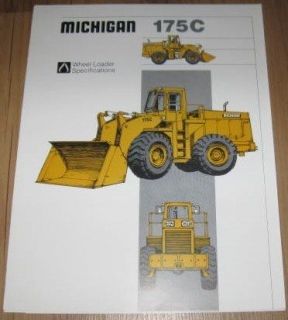Michigan 175C Wheel Loader Specification Sales Brochure