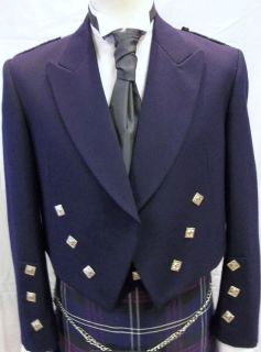 Navy Prince Charlie Jacket With 3 Button Waistcoat New