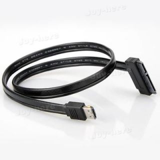 Dual Power eSATA USB 2.0 Power to 22Pin SATA cable for 2.5 3.5 inch