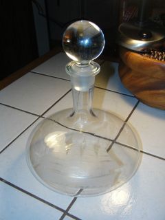   , hand made, nautical clear glass bottle, Romania, Schooner, decanter