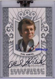 2007 SPORTKINGS A AUTO SILVER EVEL KNIEVEL /99 AUTOGRAPH MOTORCYCLE 