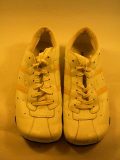RARE DIESEL EVELYN WHITE & CREAM LEATHER SHOES US WOMENS 7.5