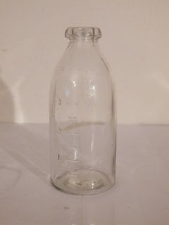 Vintage Clear Glass Baby Infant Feeding Nursing Bottle 4 oz