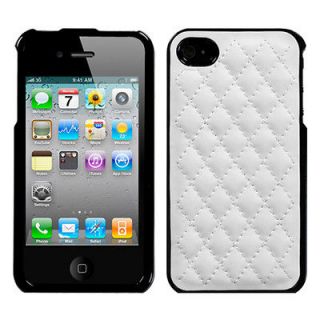 Executive Quilted Blizzard White Cover Protector Case for Apple Iphone 