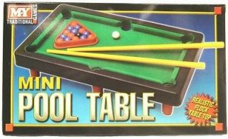 MINI POOL TABLE EXECUTIVE SNOOKER TOY DESKTOP TABLE TOP GAME WITH CUES 