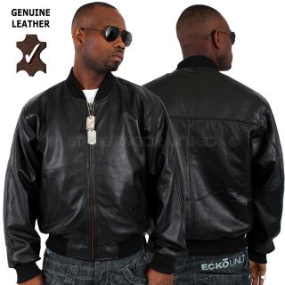 Aviatrix MA Style Flight Bomber Genuine Leather Jacket Black