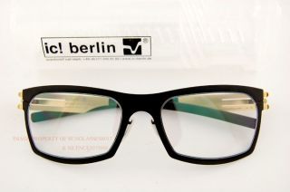 Brand New IC BERLIN Eyeglasses Frames Model Urban Color Black/Gold 